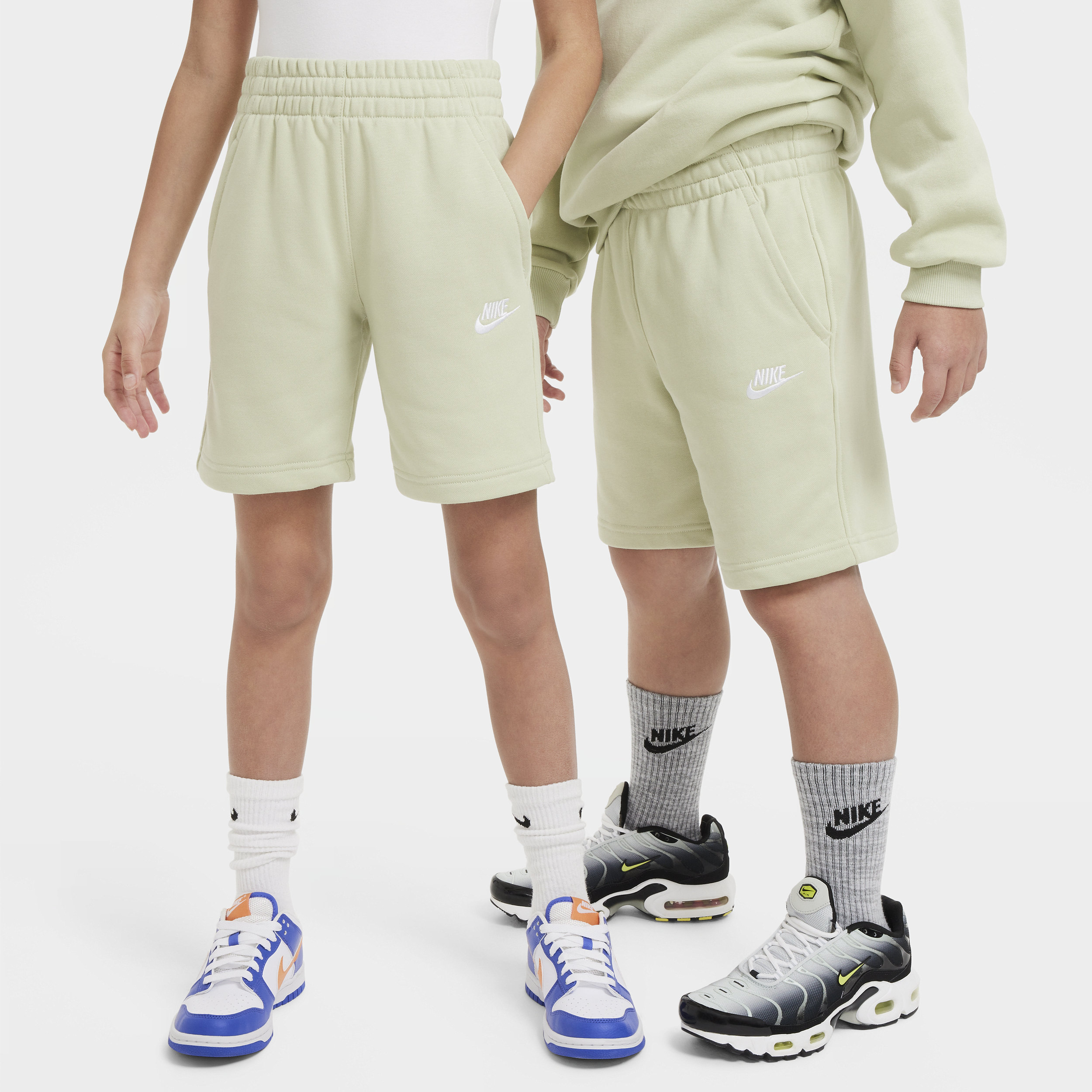 Shorts in French Terry Nike Sportswear Club Fleece – Ragazza - Verde