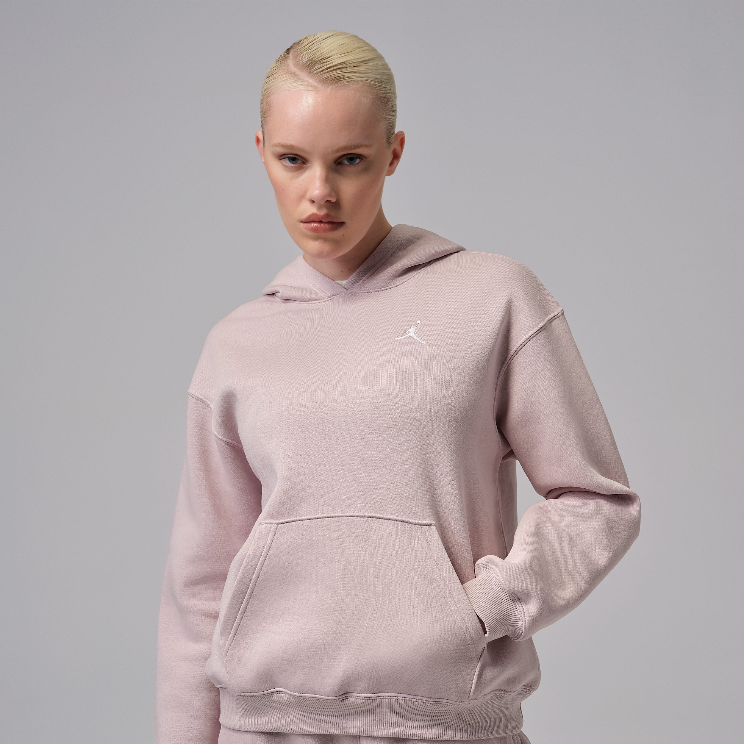 Nike Felpa pullover con cappuccio Jordan Brooklyn Fleece – Donna - Rosa
