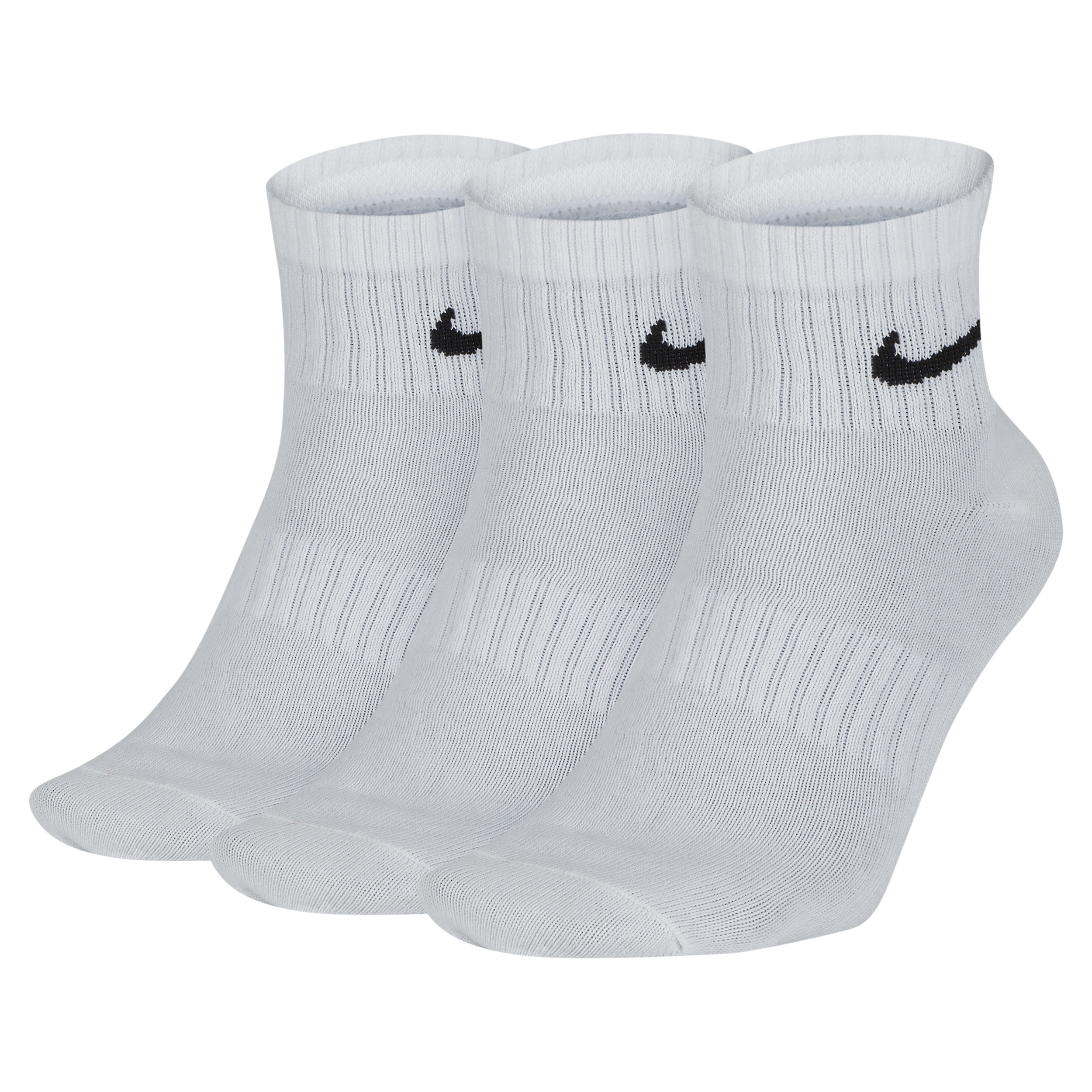 Nike Everyday Lightweight Calcetines de entrenamiento hasta el tobillo (3 pares) - Blanco