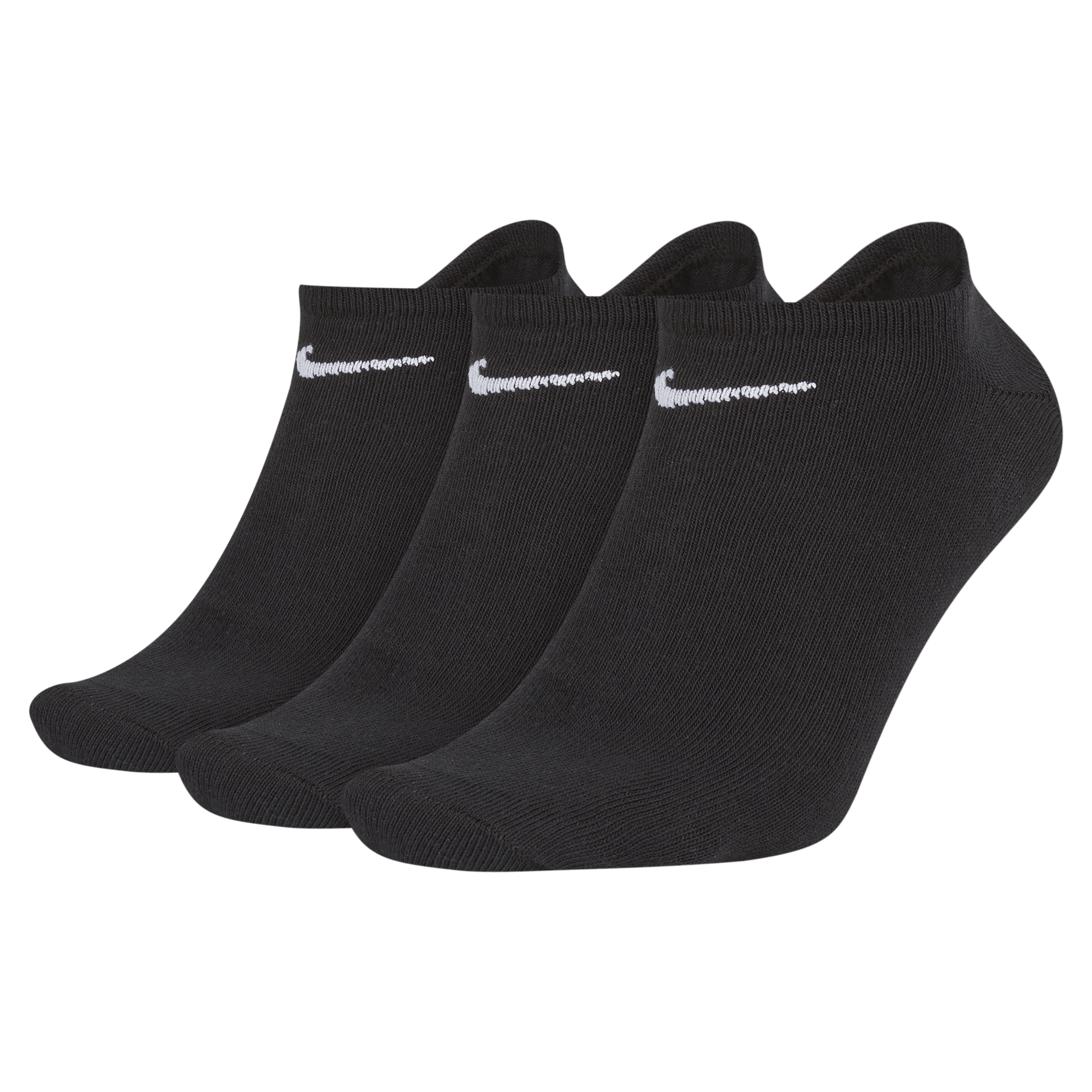 Nike Lightweight Calcetines invisibles de entrenamiento (3 pares) - Negro