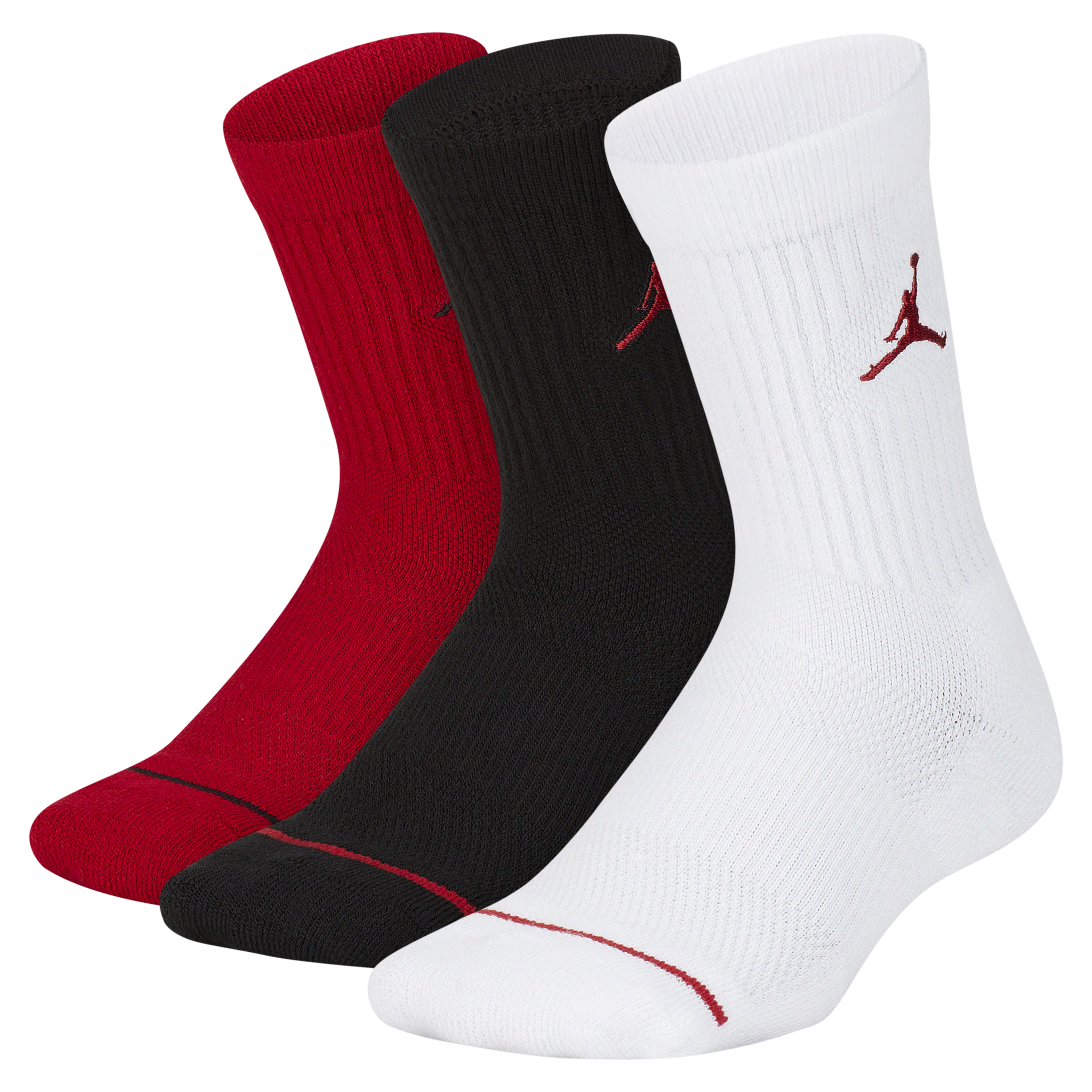 【ナイキ(NIKE)公式ストア】ジョーダン ジュニア クルー ソックス (3足) HA5111-687 レッド 【ナイキ(NIKE)公式ストア】ジョーダン ジュニア クルー ソックス (3足) HA5111-687 レッド