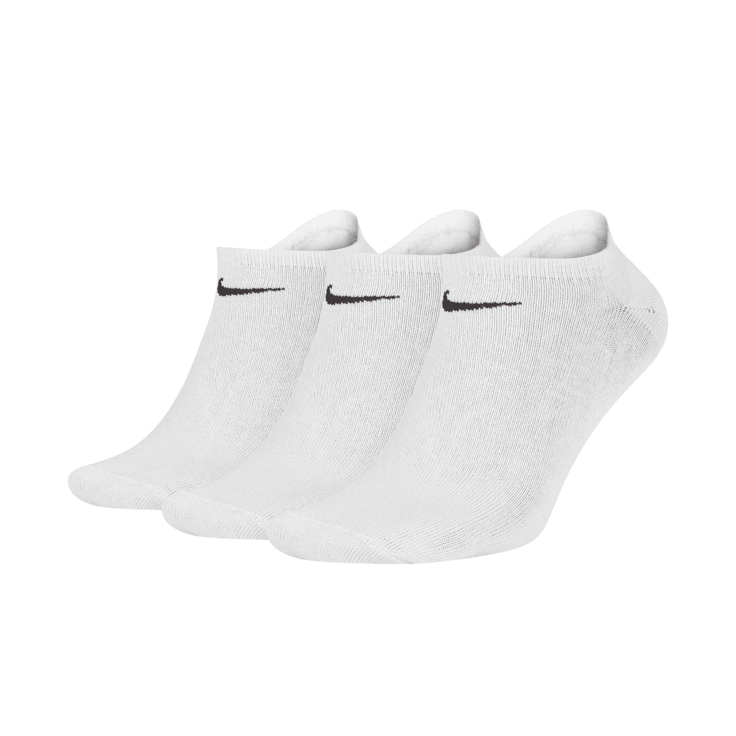 Nike Lightweight Calcetines invisibles de entrenamiento (3 pares) - Blanco