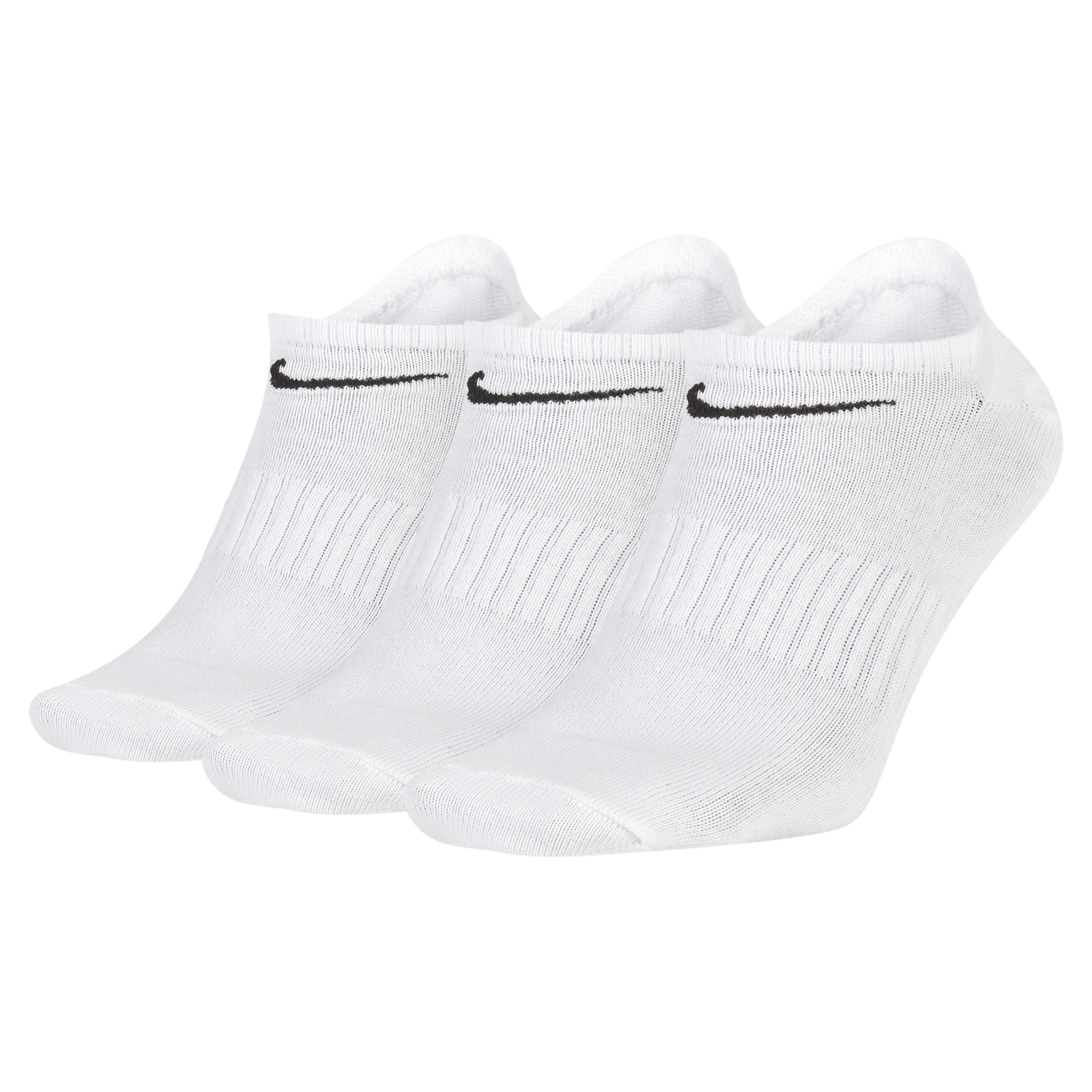 Nike Everyday Lightweight Calcetines cortos de entrenamiento (3 pares) - Blanco