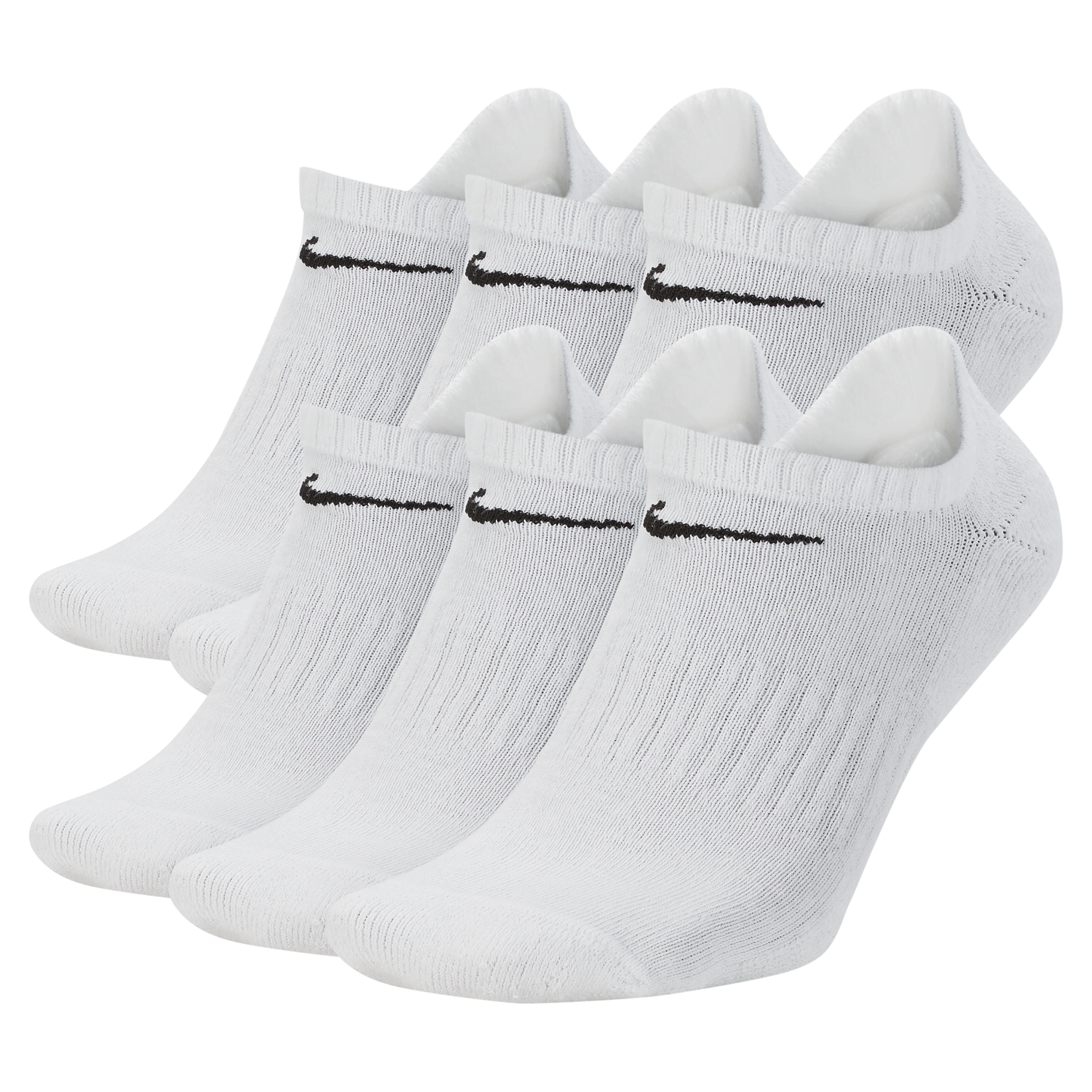 Nike Everyday Cushioned Calcetines cortos de entrenamiento (6 pares) - Blanco