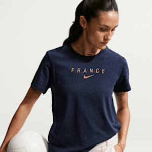 T-shirt Nike Football FFF pour femme - Bleu, vue 3