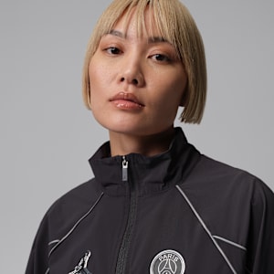 Veste Paris Saint-Germain Anthem pour Femme - Gris, vue 3