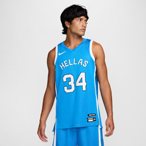 Maillot Nike Basketball Replica Giannis Antetokounmpo Grèce Limited Road pour homme - Bleu, vue 1