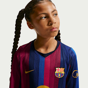 Maillot de foot Replica à manches longues Nike Dri-FIT FC Barcelona 2026/27 Stadium Domicile pour ado - Rouge, vue 2