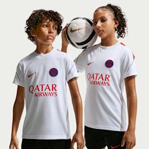 Haut de foot à manches courtes Nike Football Dri-FIT Paris Saint-Germain Strike pour ado - Blanc, vue 1