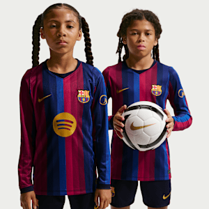 Maillot de foot Replica à manches longues Nike Dri-FIT FC Barcelona 2026/27 Stadium Domicile pour ado - Rouge, vue 1