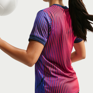 Haut de foot d'avant-match Nike Dri-FIT Paris Saint-Germain Extérieur pour femme - Bleu, vue 2
