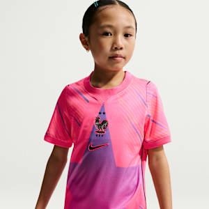 Maillot de foot à manches courtes Replica Nike Dri-FIT FFF 2026 Stadium Gardien de but pour ado - Rose, vue 2