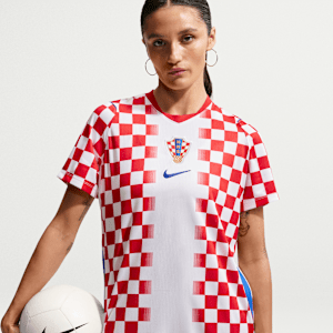 Haut de foot Replica Nike Dri-FIT Croatie 2026 Stadium Domicile pour femme - Blanc, vue 1