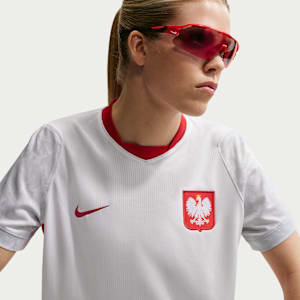 Haut de foot Replica Nike Dri-FIT Pologne 2026 Stadium Domicile pour femme - Blanc, vue 3