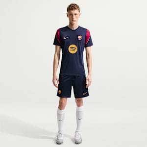 Maillot de foot à manches courtes Nike Football Dri-FIT FC Barcelona Strike pour homme - Bleu, vue 4