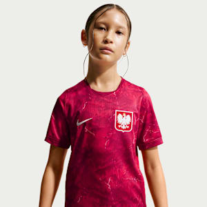 Haut de foot Replica Nike Dri-FIT Pologne 2026 Stadium Extérieur pour ado - Rouge, vue 1