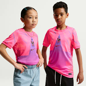 Maillot de foot à manches courtes Replica Nike Dri-FIT FFF 2026 Stadium Gardien de but pour ado - Rose, vue 1