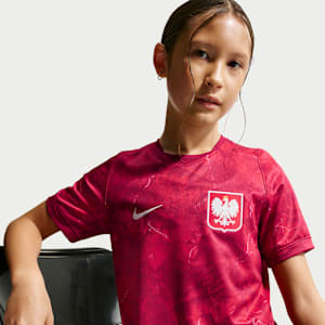 Haut de foot Replica Nike Dri-FIT Pologne 2026 Stadium Extérieur pour ado - Rouge, vue 3