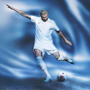 Crampons de foot Nike Phantom 6 Low Elite « Erling Haaland » pour terrain sec - Bleu, vue 2