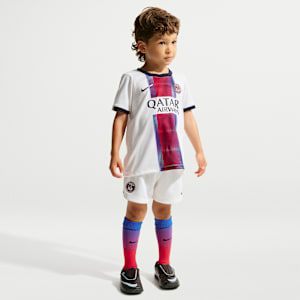 Ensemble 3 pièces Replica Nike Football Paris Saint-Germain 2026/27 Stadium Extérieur pour enfant - Blanc, vue 1