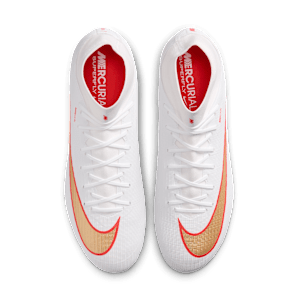 Chaussure de foot montante à crampons pour terrain gras Nike Mercurial Superfly 11 Academy - Blanc, vue 4