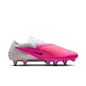 Crampons de foot pour terrain gras Nike Phantom 6 Low Elite - Rose, vue 3