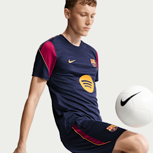 Maillot de foot à manches courtes Nike Football Dri-FIT FC Barcelona Strike pour homme - Bleu, vue 3