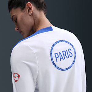 Haut de foot en maille à col ras-du-cou Nike Dri-FIT Total 90 Paris Saint-Germain Strike 3e tenue pour femme - Blanc, vue 2