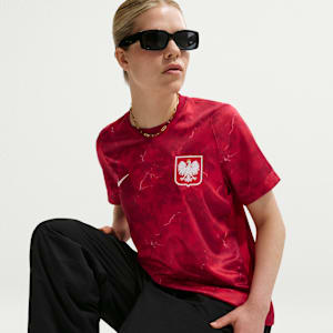 Haut de foot Replica Nike Dri-FIT Pologne 2026 Stadium Extérieur pour femme - Rouge, vue 3