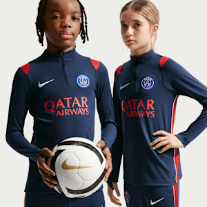 Haut d'entraînement de foot en maille Nike Dri-FIT Paris Saint-Germain Academy Pro pour pré-ado - Bleu, vue 1