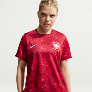 Haut de foot Replica Nike Dri-FIT Pologne 2026 Stadium Extérieur pour femme - Rouge, vue 1