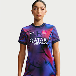 Haut de foot d'avant-match Nike Dri-FIT Paris Saint-Germain Extérieur pour femme - Bleu, vue 1