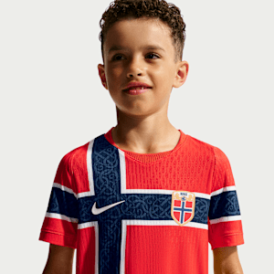 Maillot de foot Nike Aero-FIT Norvège 2026 Match Domicile pour pré-ado - Rouge, vue 3
