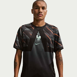 Maillot de foot à manches courtes Replica Nike Dri-FIT FFF 2026 Stadium Gardien de but pour homme - Noir, vue 1