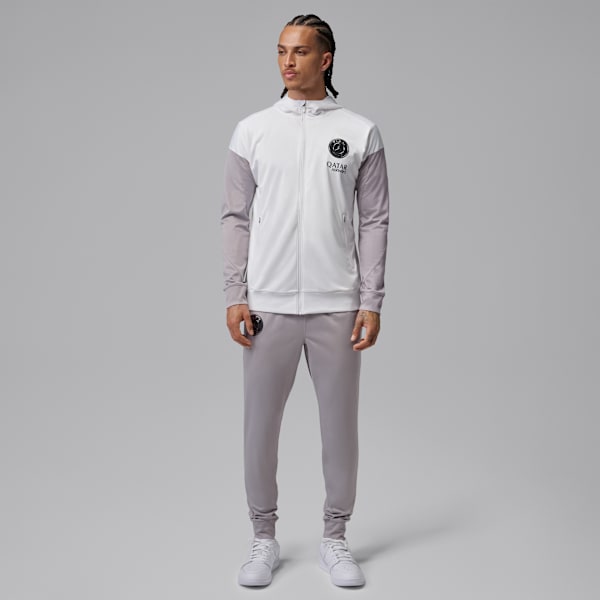 Survêtement de foot à capuche Jordan Dri-FIT Paris Saint-Germain Strike Night Edition pour homme - Blanc