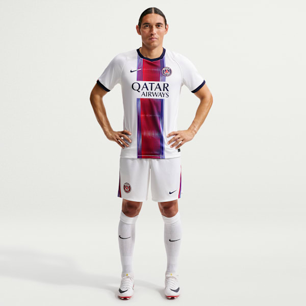 Short de foot Replica Nike Dri-FIT Paris Saint-Germain 2026/27 Stadium Extérieur pour homme - Blanc