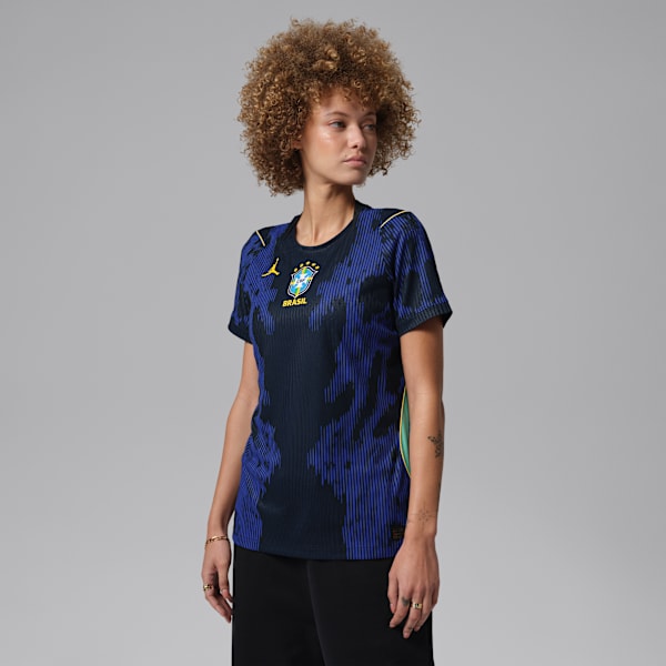 Maillot de foot Nike Aero-FIT Équipe du Brésil 2026 Match Extérieur pour femme - Bleu