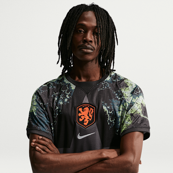 Maillot de foot à manches courtes Replica Nike Dri-FIT Pays-Bas 2026 Stadium Gardien de but pour homme - Noir