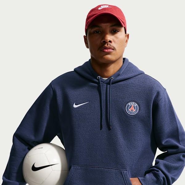 Sweat à capuche Nike Football Paris Saint-Germain Club pour homme - Bleu
