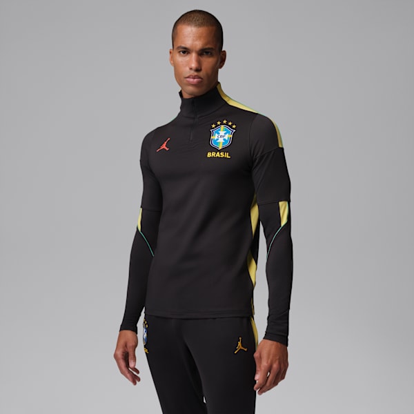 Maillot de foot Jordan Dri-FIT Brésil Strike pour homme - Noir