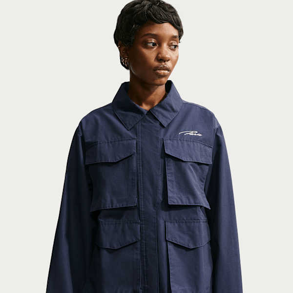 Veste de foot cargo Nike Paris Saint-Germain Everything Wovens Extérieur pour femme - Bleu