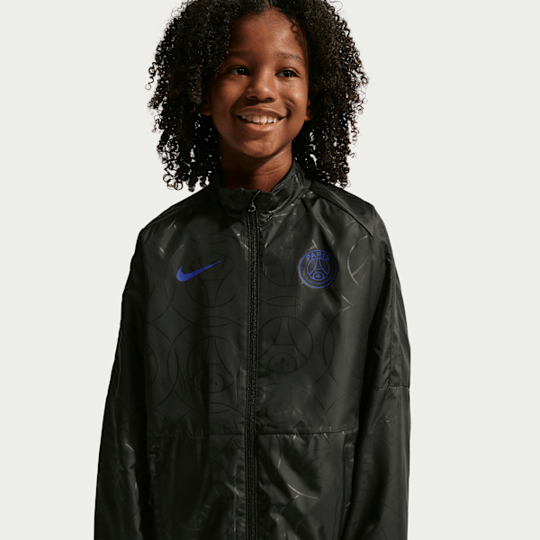 Veste déperlante Nike Football Paris Saint-Germain Academy AWF Domicile pour pré-ado - Noir