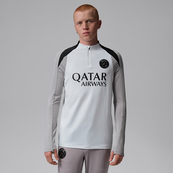 Haut d'entraînement de foot en maille Jordan Dri-FIT Paris Saint-Germain Strike Night Edition pour homme - Blanc