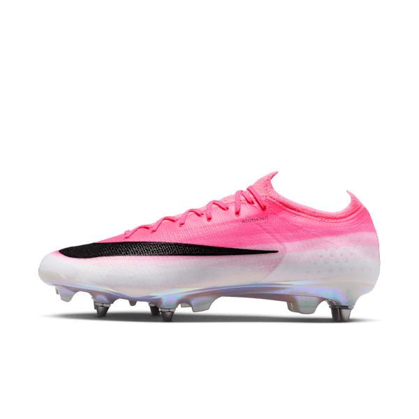 Chaussure de foot basse à crampons pour terrain gras Nike Mercurial Vapor 17 Elite - Rose