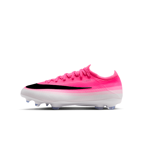 Chaussure de foot basse à crampons pour terrain ferme Nike Jr. Mercurial Vapor 17 Pro pour ado - Rose