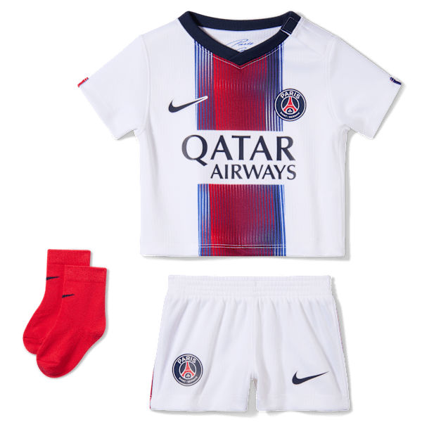 Ensemble 3 pièces Replica Nike Football Paris Saint-Germain 2026/27 Stadium Extérieur pour bébé et tout-petit - Blanc