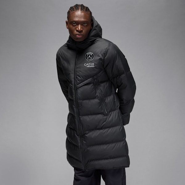 Veste de foot à capuche Jordan Storm-FIT Paris Saint-Germain Strike Windrunner PrimaLoft® 4e tenue pour homme - Noir