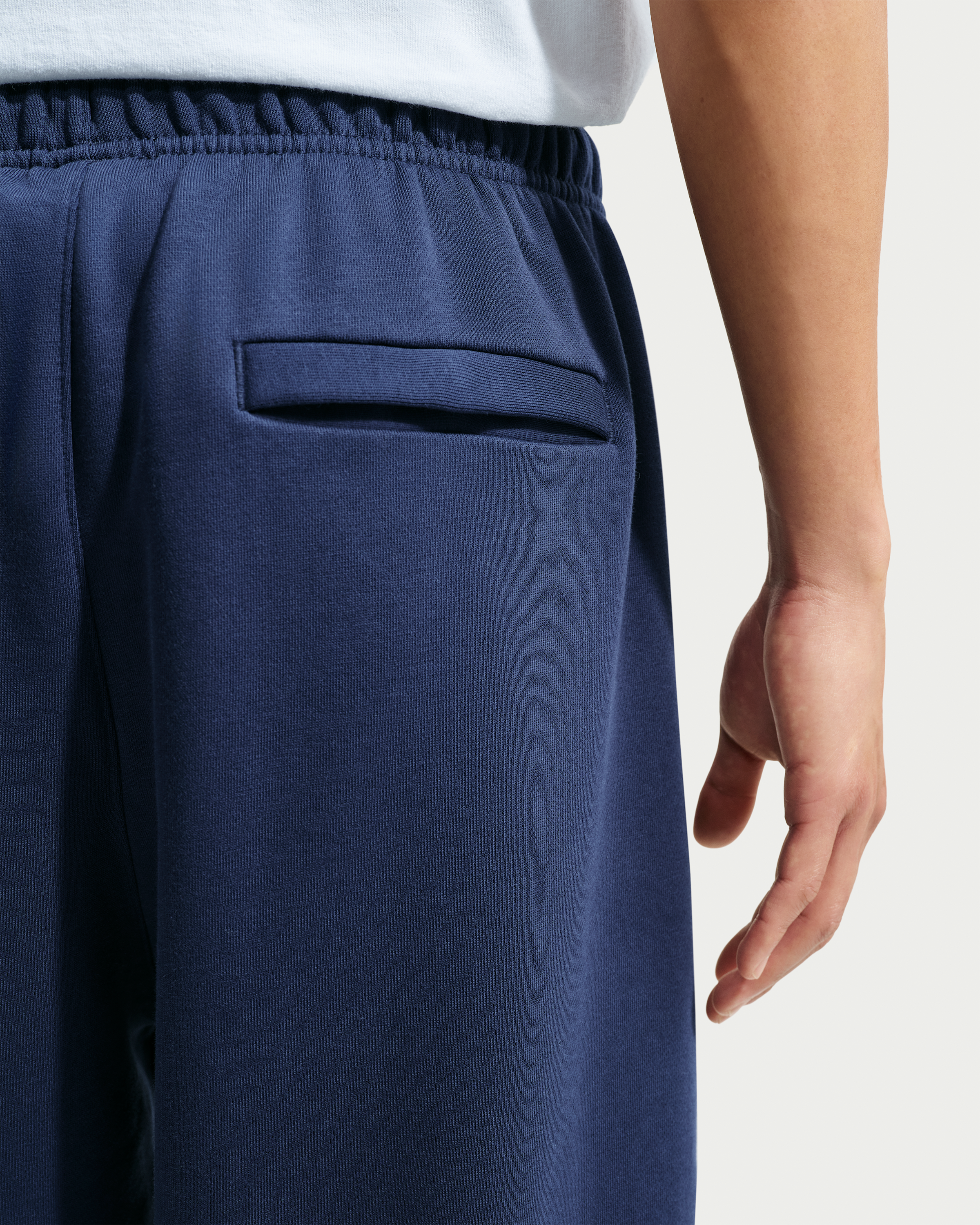 Nike Solo Fleece Men's Cuffed Trousers - Midnight Navy/Sail - View 3