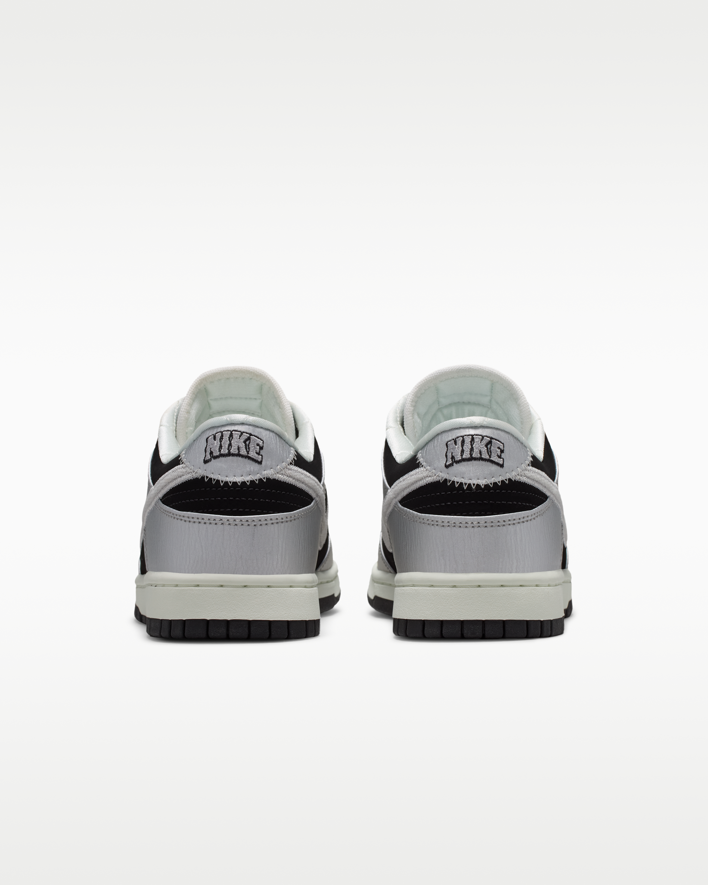 Nike Dunk Low Retro Men's Shoes - Metallic Silver/Black/Sail/Metallic Silver - View 6