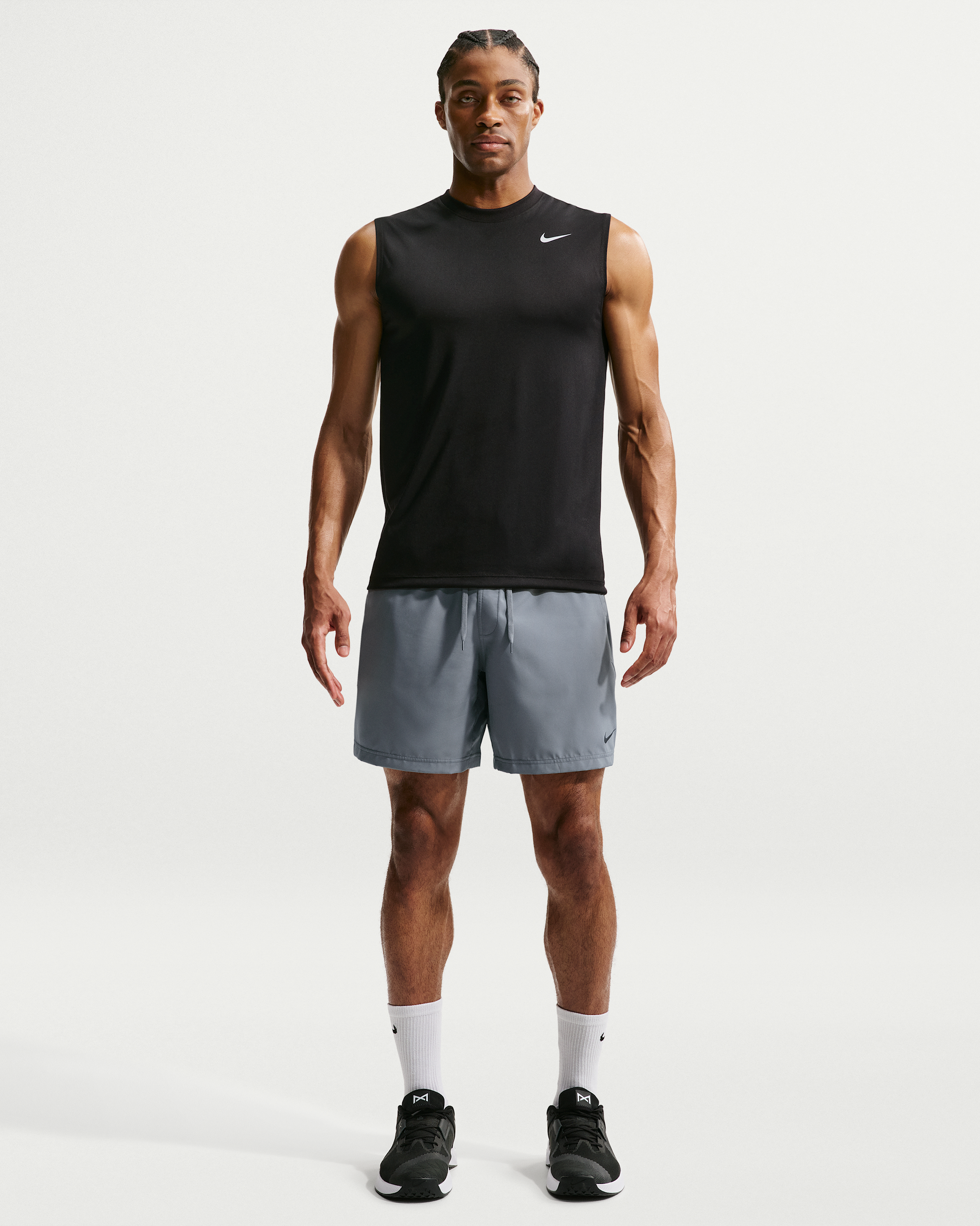 Nike Form Men's Dri-FIT 18cm (approx.) Unlined Versatile Shorts - Smoke Grey/Black - View 1